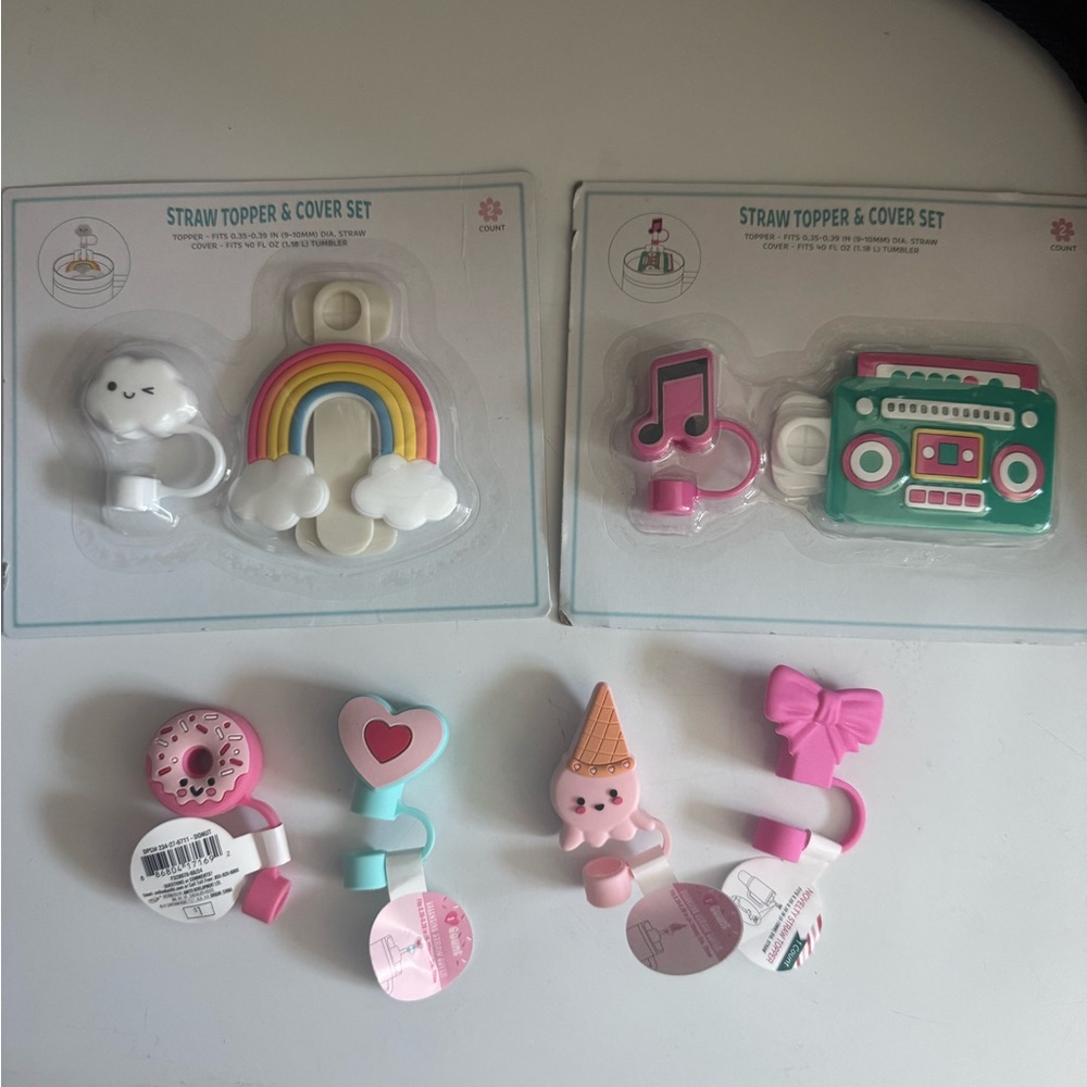 Straw topper and cover bundle